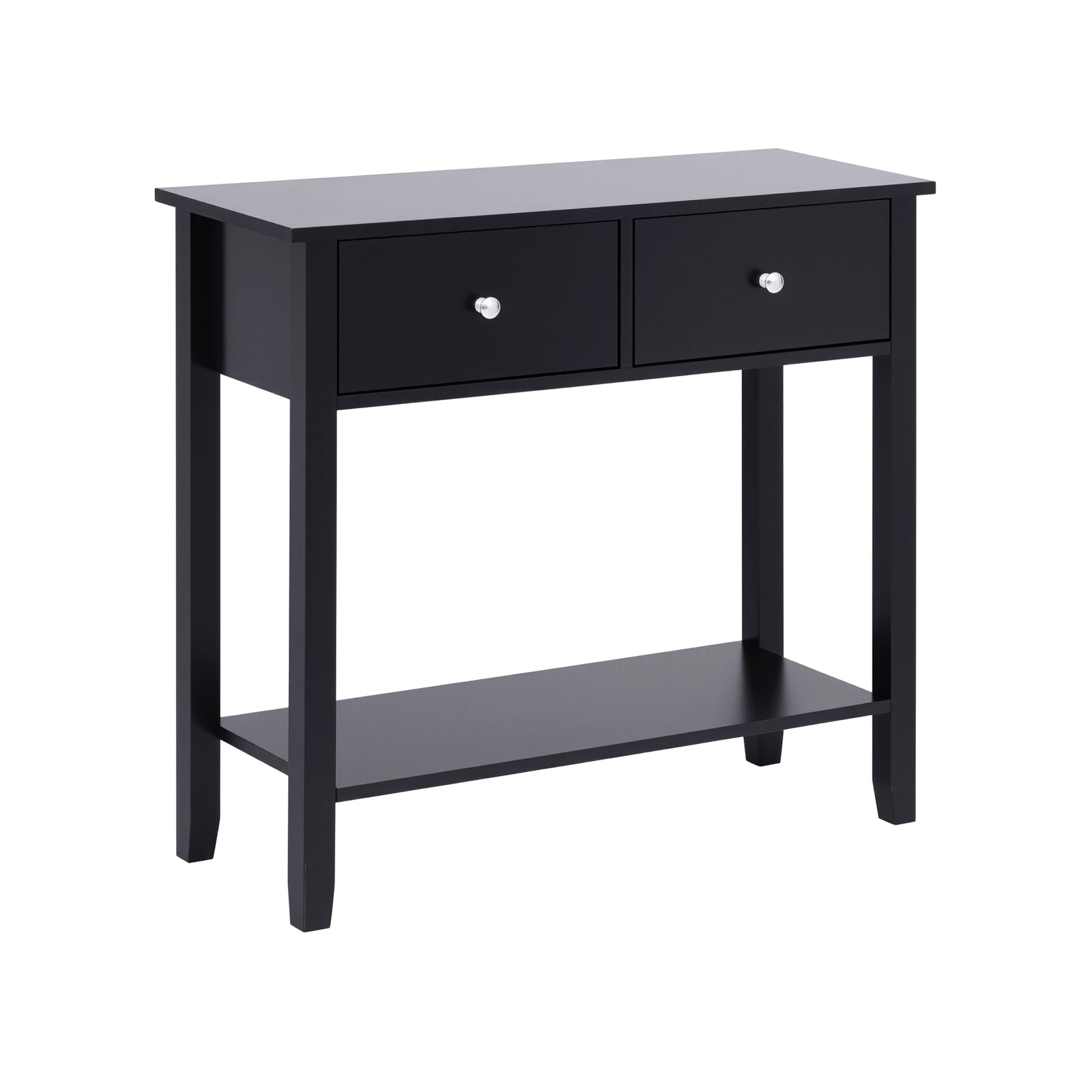 Console Table Hallway Sofa Entryway Entrance 2 Drawers 80CM Black