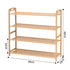 4 Tier Shoe Rack Bamboo Storage Organiser Pine