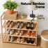 4 Tier Shoe Rack Bamboo Storage Organiser Pine