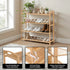 4 Tier Shoe Rack Bamboo Storage Organiser Pine