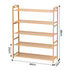 5 Tier Shoe Rack Bamboo Storage Organiser Pine