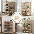 5 Tier Shoe Rack Bamboo Storage Organiser Pine