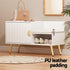 Artiss Shoe Cabinet & Bench Set White – Adjustable Shelves, Gold Feet, 120cm
