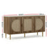 3 Door Buffet Sideboard Cabinet Anya Rattan Storage Unit Dark Oak