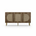 3 Door Buffet Sideboard Cabinet Anya Rattan Storage Unit Dark Oak