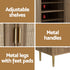 3 Door Buffet Sideboard Cabinet Anya Rattan Storage Unit Dark Oak