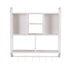 Artiss Floating Wall Shelf 6 Hooks Wall Mounted Storage Cubby Rack 73.5x74CM White