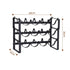 Artiss 3-Tier Wine Rack Metal Freestanding 12 Bottles Modular Countertop Wine Display Shelf Black
