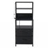 Artiss LED Bedside Table with Charging Station – 2 Drawers, RGB Light, Black