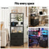 Artiss LED Bedside Table with Charging Station – 2 Drawers, RGB Light, Black
