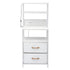 Artiss LED Bedside Table with Charging Station – 2 Drawers, RGB Light, White