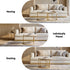 Nesting Coffee Table Set – 2‑Piece Round Marble Effect, White & Gold