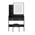Dressing Table Set Stool Led Black