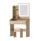 Artiss Dressing Table Vanity Set – LED Makeup Desk with Stool, 2 Drawers Wood