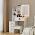 Dressing Table Vanity Desk Set Stool Led White