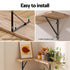 Artiss 4pc Floating Corner Wall Shelves Paulownia Wood 40cm Display Shelf Set