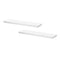 Floating Wall Shelf Set of 2 White 90cm Paulownia Wood Wall Mounted Duo