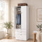 Artiss Wardrobe Cabinet Bedroom Clothes Storage Organiser Cupboard 3 Drawers Shelf Hanging Rod