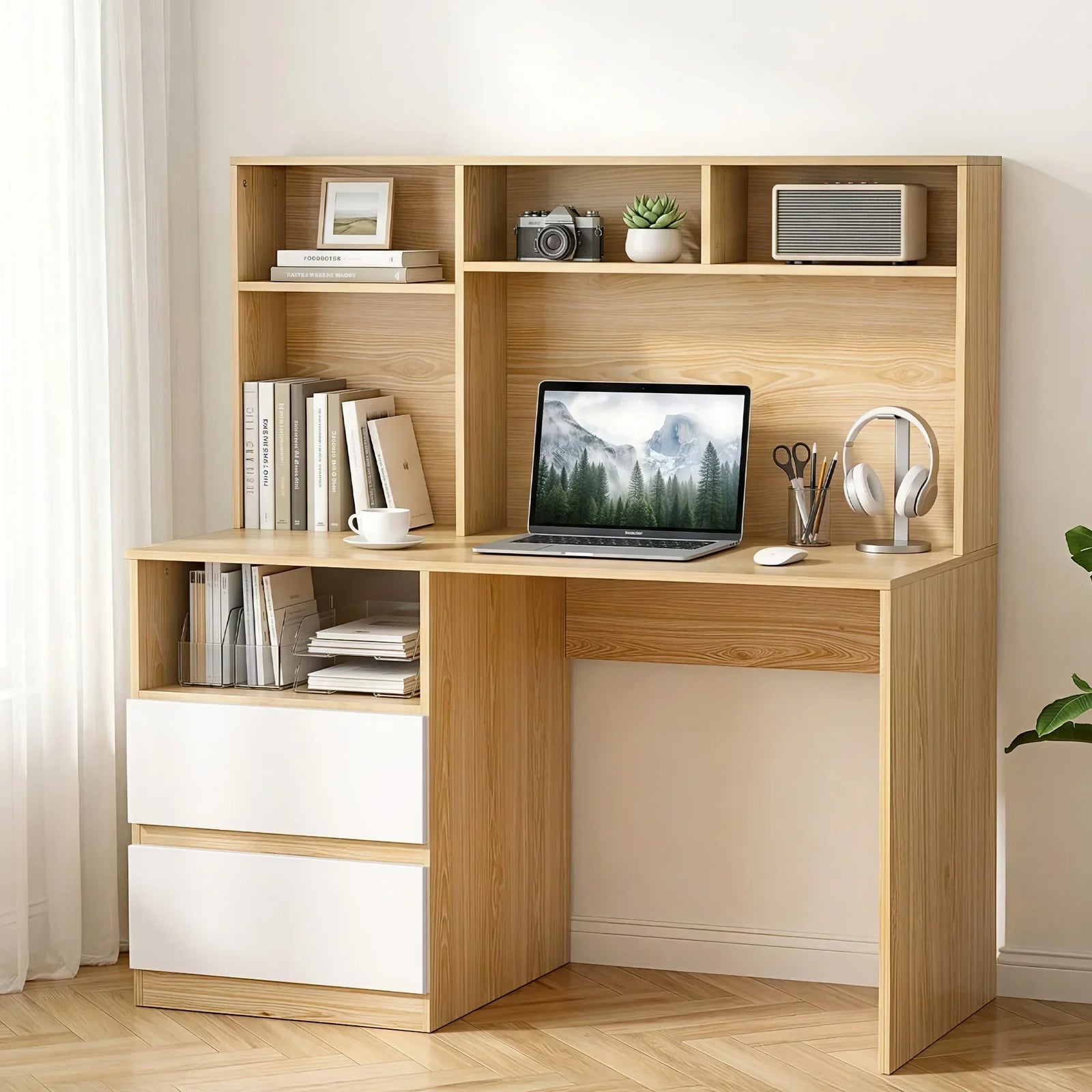Artiss Computer Desk Office Study Desks Table Bookshelf Drawer