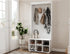 Artiss Shoe Rack Cabinet Hall Tree Coat Rack 180CM White