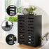 Shoe Rack Storage Cabinet 20 Pairs 5-tier Black Alster