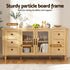 Buffet Sideboard Storage Cabinet Kitchen Cupboard Faux Drawer 150CM Pine