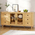 Buffet Sideboard Storage Cabinet Kitchen Cupboard Faux Drawer 150CM Pine
