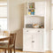 Artiss BEINI Buffet Sideboard Cabinet White 4 Door Storage Hutch