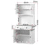 2x Buffet Sideboard Hutch Pantry Cabinet Kitchen Storage BEINI White