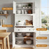 2x Buffet Sideboard Hutch Pantry Cabinet Kitchen Storage BEINI White