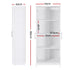 180cm Tall 2 Door Storage Cupboard 4 Adjustable Shelves White Pantry Cabinet