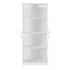 180cm Tall 2 Door Storage Cupboard 4 Adjustable Shelves White Pantry Cabinet