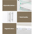 180cm Tall 2 Door Storage Cupboard 4 Adjustable Shelves White Pantry Cabinet
