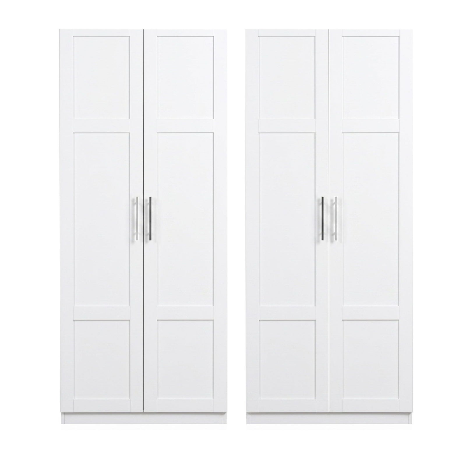 2x Buffet Sideboard Cabinet Pantry Hutch Kitchen Storage Organiser White