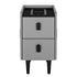 Smart Bedside Table 2 Drawers with Wireless Charging Ports LED Grey AIDA