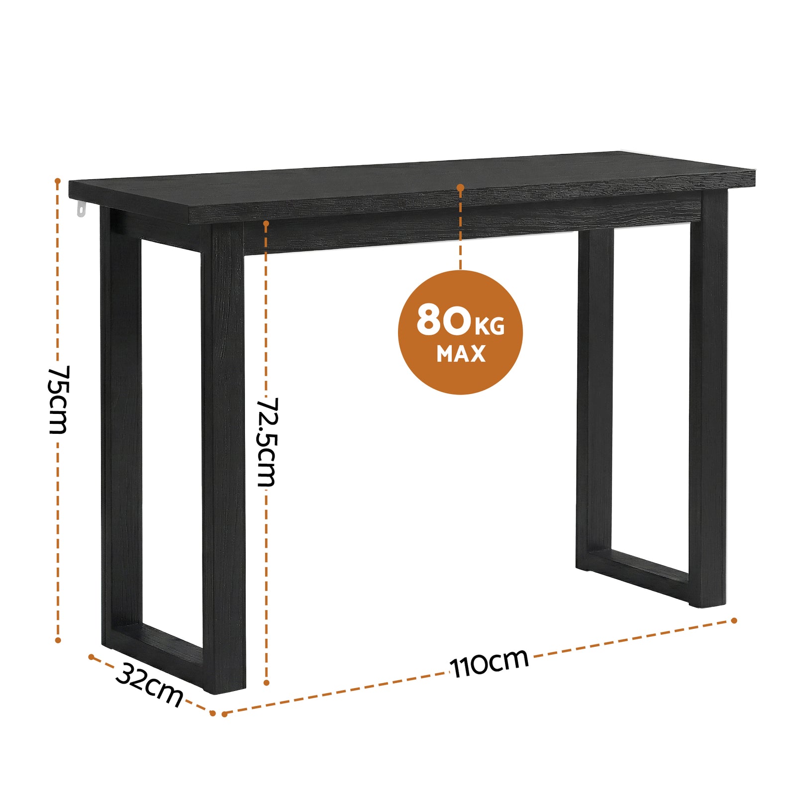 Console Table 110CM Black