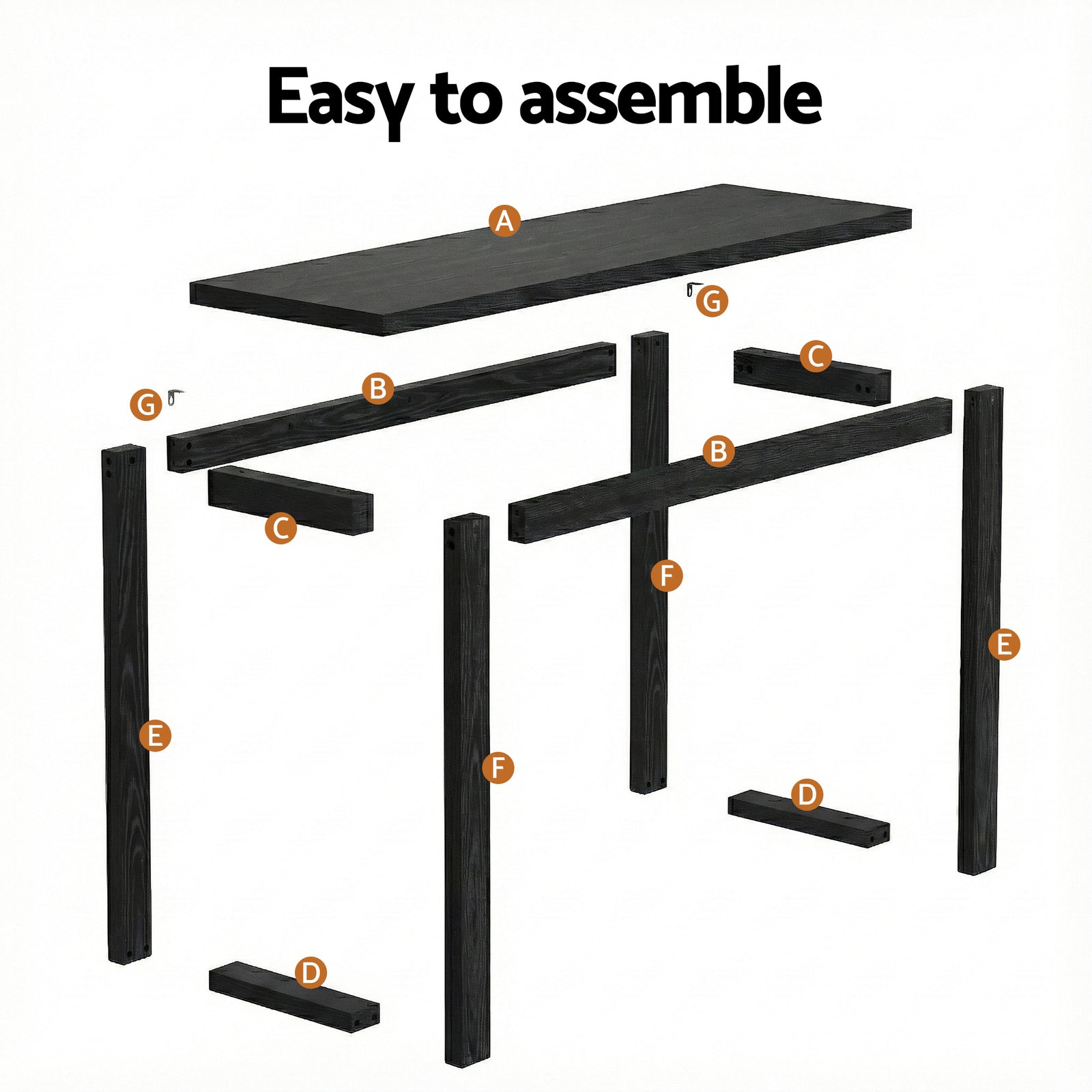 Console Table 110CM Black