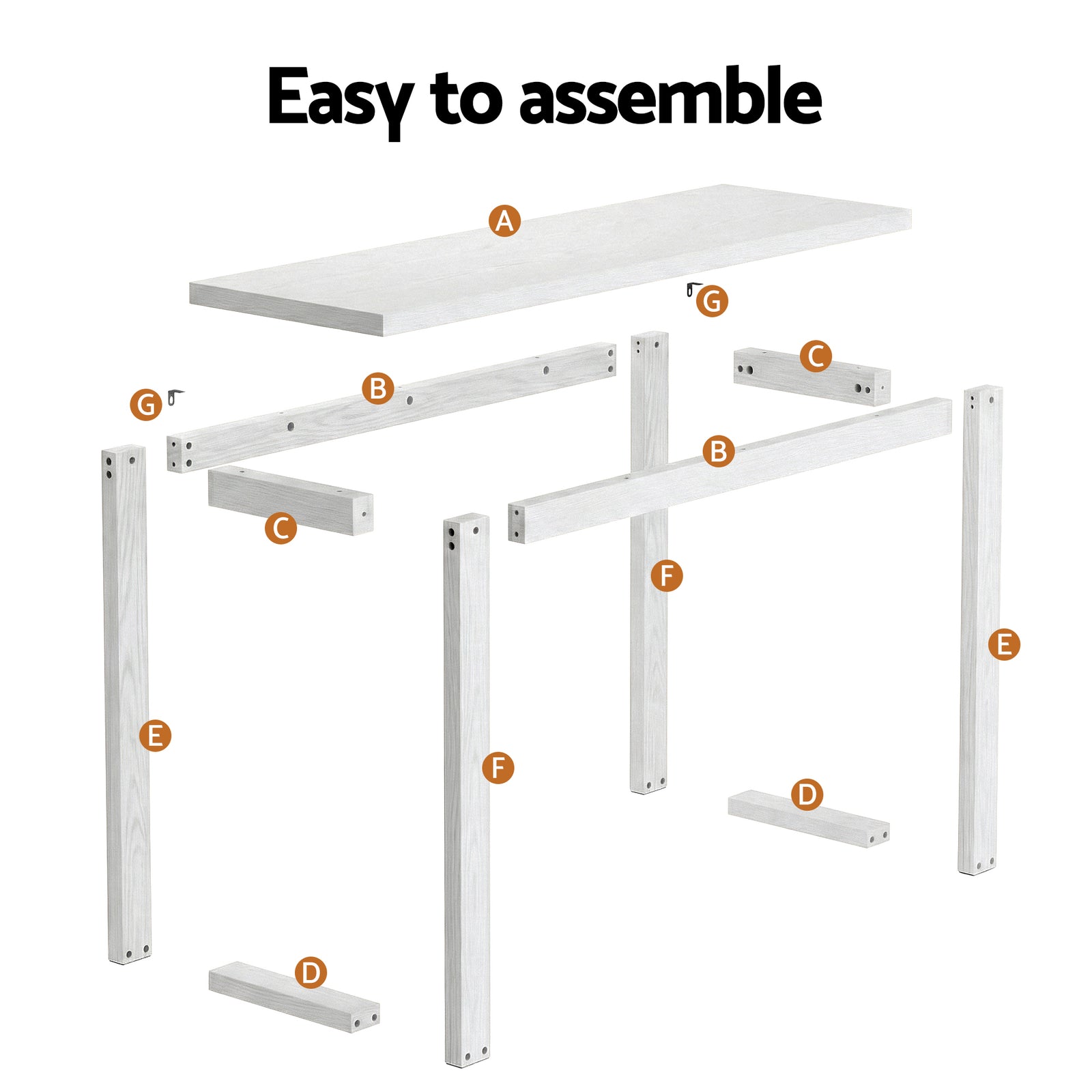 Console Table 110CM White