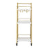 Bar Cart Trolley Kitchen Island Serving Wine Glass Holder Marble 41cm