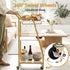 Bar Cart Trolley Kitchen Island Serving Wine Glass Holder Marble 41cm