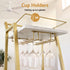 Bar Cart Trolley Kitchen Island Serving Wine Glass Holder Marble 41cm