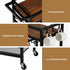 Bar Cart Drinks Trolley Serving Wine Rack Glass Holder 3 Hooks 72cm Black