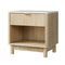Bedside Table Nightstand 1 Drawer Shelves Pine