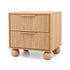 Rattan Bedside Table 2 Drawers Pine