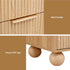 2x Bedside Table Round Legs 2 Drawers Pine