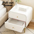 Bedside Table 2 Drawers Side End Table Nightstand White