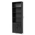 6‑Tier Bookshelf Cabinet – 60×23.5×180cm, Storage Shelves, Anti‑Tip, Black