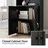 6‑Tier Bookshelf Cabinet – 60×23.5×180cm, Storage Shelves, Anti‑Tip, Black