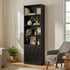 6‑Tier Bookshelf Cabinet – 60×23.5×180cm, Storage Shelves, Anti‑Tip, Black