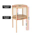 Artiss Set of 2 End Tables – Boho Straw‑Rope Design, 2‑Tier, 20kg Top Load, 39×65cm